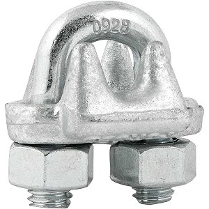Clips para cabo de aço 3/8" - 9,53mm pesado encartelado VONDER PLUS