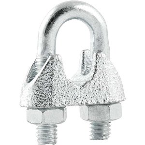 Clips para cabo de aço 5/16" - 7,94mm pacote com 10 peças VONDER