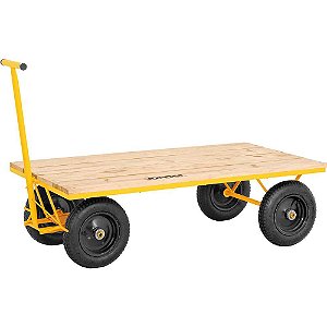 Carrinho plataforma de madeira 600 kgf desmontado VONDER