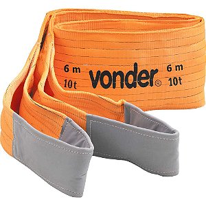 Cinta para elevação de cargas 7:1 6,0m 10,0 tf laranja CE 1060 VONDER