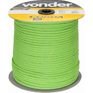 Corda caminhoneiro trançada 8mm x 228m verde VONDER