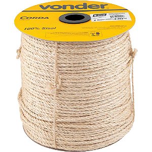 Corda de sisal 6mm x 440m 3 pernas VONDER