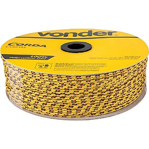 Corda multifilamento trançada 4,0mm x 360m cores diversas VONDER
