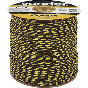 Corda multifilamento trançada 8,0mm x 258m cores diversas VONDER
