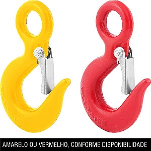 Gancho de aço com olhal 0,75 toneladas 1/4" com trava VONDER