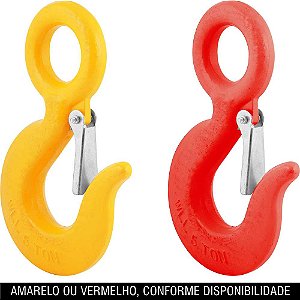Gancho de aço com olhal 5,0 toneladas 3/4" com trava VONDER