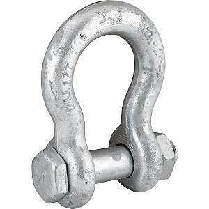 Manilha curva 1.1/2" 17,0t com porca e cupilha VONDER PLUS