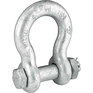 Manilha curva 1.1/4" 12,0t com porca e cupilha VONDER PLUS