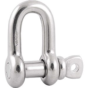 Manilha reta para cabo de aço 1/2" aço inox VONDER