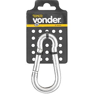 Mosquetão com trava 8mm x 80mm cartela com 1 peça VONDER