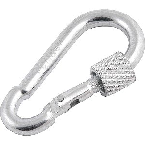 Mosquetão com trava roscada 4mm x 40mm VONDER