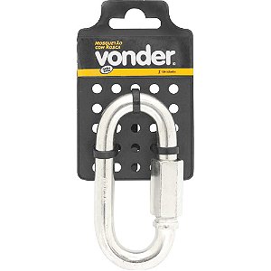 Mosquetão reto com rosca 3/8"cartela com 1 peça VONDER