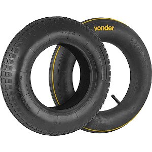 Pneu para carrinho 3,25" x 8" 2 Lonas com câmara VONDER