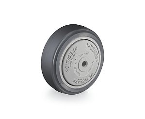 Roda 4" de borracha injetada cinza R 412 BPNC RODCAR