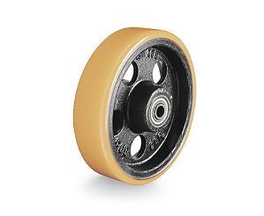 Roda 8" de poliuretano moldado laranja R 82 UFK RODCAR