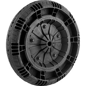 Roda completa com pneu maciço furo de 3/4" FLEX BORDER