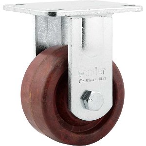 Rodízio fixo industrial 4" de celeron marrom VONDER