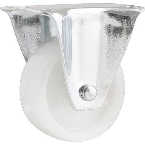 Rodízio fixo industrial leve 1" de nylon branco VONDER
