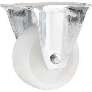 Rodízio fixo industrial leve 2" de nylon branco VONDER