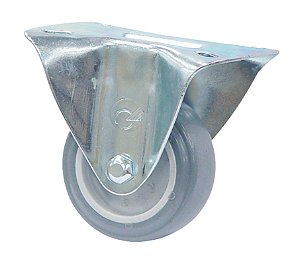 Rodízio fixo industrial leve 3" de resina termoplástica cinza FL 312 BP SCHIOPPA