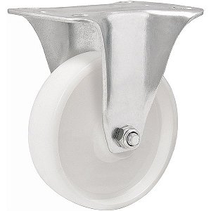 Rodízio fixo industrial leve 5" de nylon branco VONDER