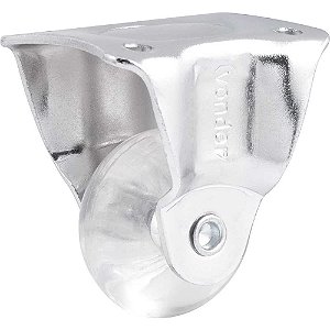 Rodízio fixo leve 1.3/8" de poliuretano transparente VONDER