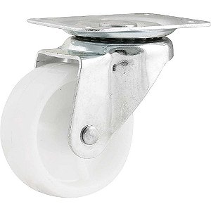 Rodízio giratório 2" de nylon branco VONDER