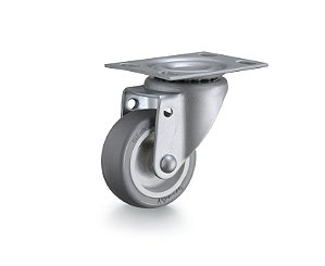 Rodízio giratório 2" de resina termoplástica cinza GLR 210 BP RODCAR