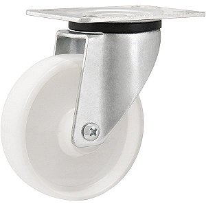 Rodízio giratório 3" de nylon branco VONDER