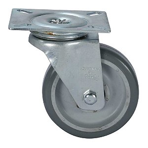 Rodízio giratório 5" de resina termoplástica cinza GL 514 BPN SCHIOPPA