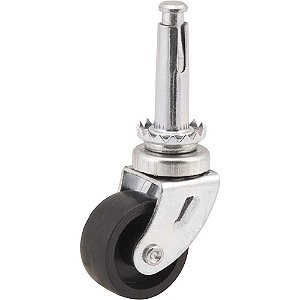 Rodízio giratório leve 1.1/4" de nylon preto com cone VONDER
