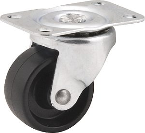 Rodízio giratório leve 1.1/4" de nylon preto VONDER