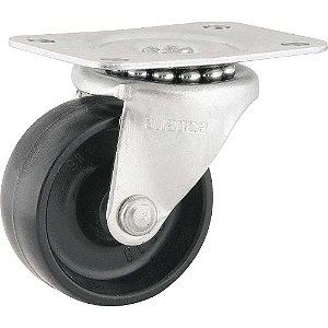 Rodízio giratório leve 1.5/8" de poliuretano preto 7629ME13-ZI ALIANÇA - 24 unidades