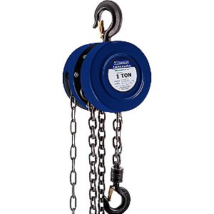 Talha manual 1 tonelada (1 tf) elevação 5m de corrente TA-4 MARCON