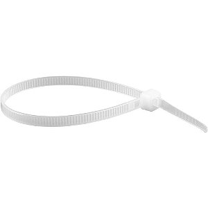 Abraçadeira de nylon branca 200mm x 4,8mm com 100 peças VONDER