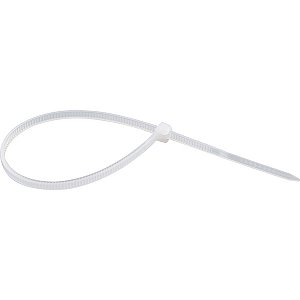 Abraçadeira de nylon branca 280mm x 3,6mm com 100 peças NOVE54