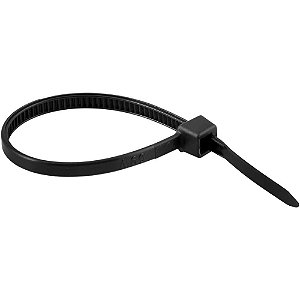 Abraçadeira de nylon preta 100mm x 2,5mm com 20 peças VONDER