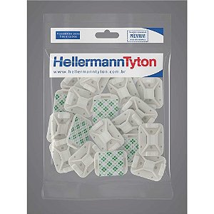 Fixador auto adesivo 32mm x 25mm para abraçadeira de nylon T18 a T120 LKCS/A HELLERMANN