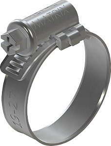 Abraçadeira com rosca sem fim 19mm - 27mm fita com 9mm aço carbono New Minor Pro pacote com 10 peças S091927P10 METALMATRIX
