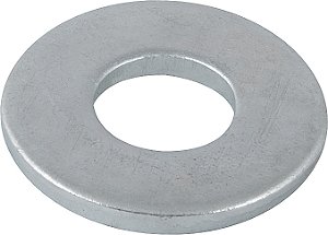 Arruela lisa 1/2" zincada cartela com 6 peças VONDER