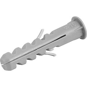 Bucha de nylon para fixação 10mm com anel cartela com 5 peças VONDER