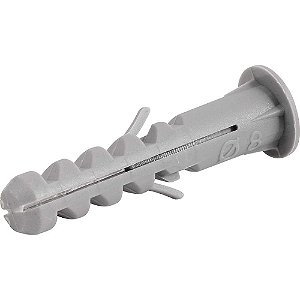 Bucha de nylon para fixação 8mm com anel cartela com 10 peças VONDER