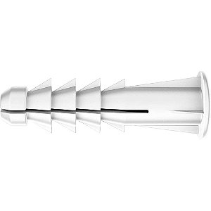 Bucha plástica de fixação 8mm com aba 100 peças SD 8 SFORPLAST
