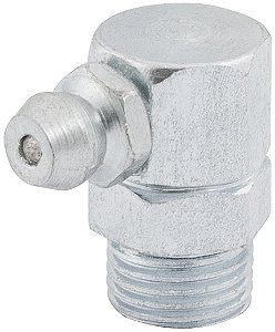 Graxeira curva 3/8" BSP 90° rosca 1/8" gás VONDER