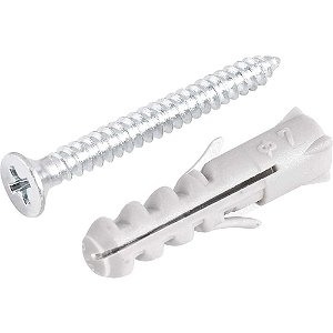 Parafuso autoatarraxante 4,2mm x 38,0mm cabeça chata phillips com bucha 7mm VONDER