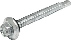 Parafuso autobrocante sextavado com acabamento tipo Dacromet cabeça flangeada 5,5mm x 1" VONDER