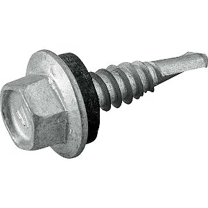 Parafuso autobrocante sextavado com acabamento tipo Dacromet cabeça flangeada 6,3mm x 1" VONDER