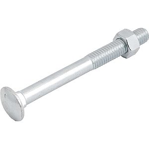 Parafuso francês zincado 1/2" x 5" com porca caixa com 25 peças VONDER