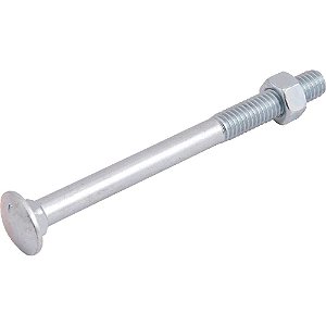 Parafuso francês zincado 1/2" x 6" com porca caixa com 25 peças VONDER