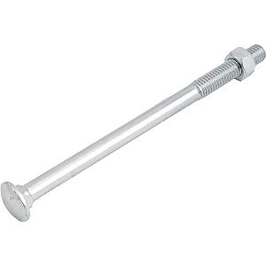 Parafuso francês zincado 1/2" x 8" com porca caixa com 25 peças VONDER